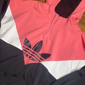 RARE oversized adidas half zip hoodie
